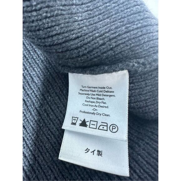 Eddie Bauer Sweater Women's Sz XL Gray Full Zip Long Sleeve Knit Cotton Fit Rib - Picture 10 of 13